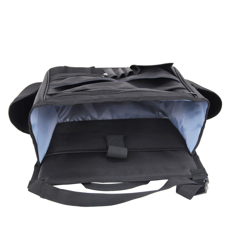 LUXJA Car Front Seat Organizer with Laptop and Tablet Storage Pockets, Car Seat Organizer with Back Adjustable Straps, Black - Image 5